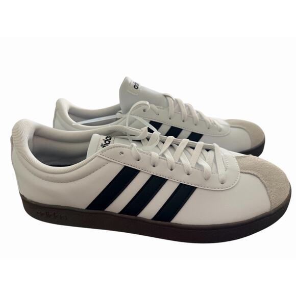 Adidas VL Court Base Cloud White Core Black Grey ID3711 Men\'s Size 9 NWOB